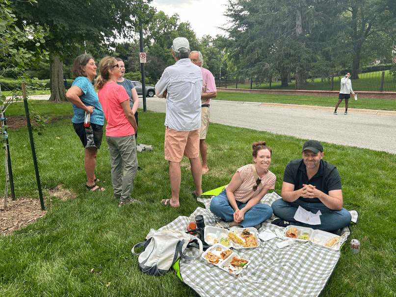 An ordinary evening made special by neighbors.
